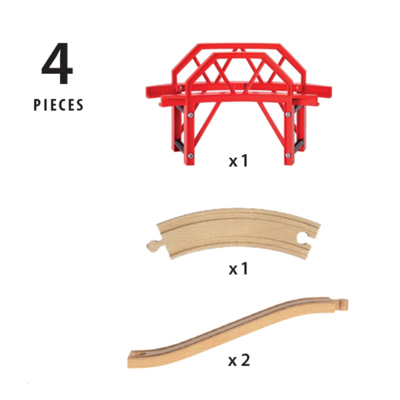 BRIO World Curved Bridge for Kids Age 3 Years and up. Compatible with All Train Sets - Image 3